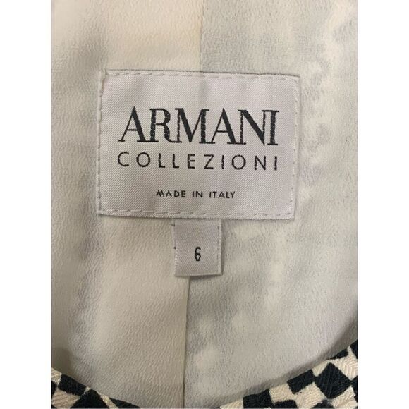 ARMANI COLLEZIONI ITALY VINTAGE Le Giorgio Houndstooth Geo Print BLAZER JACKET - Picture 7 of 10
